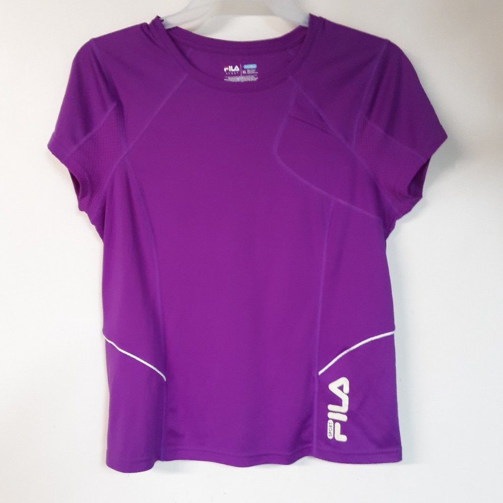 Fila Sport Running Shirt Womens XL Purple Reflect